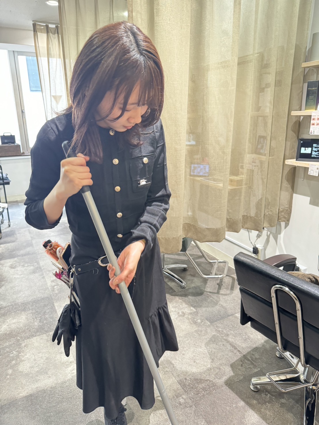 朝掃除、開店準備